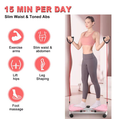 CoreGlide™ 300 – Waist Twist Board with Resistance Bands for Full-Body Sculpting