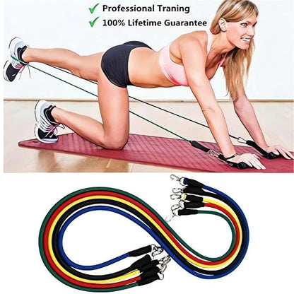 Multifunctional Resistance Band Kit with Carrying Pouch
