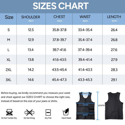 Sauna Sports Vest Suit Top